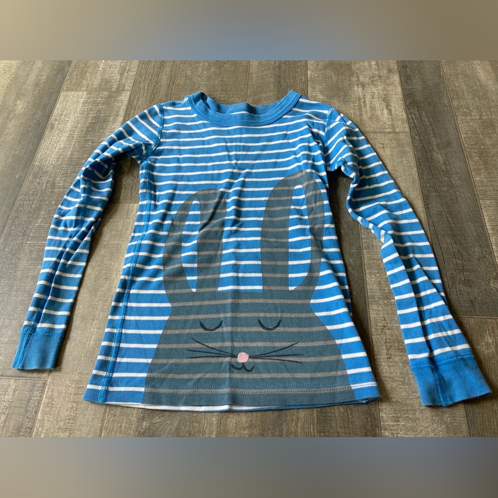 Hanna Andersson Bunny Long John PJ Pajama Top Size 130 US 8